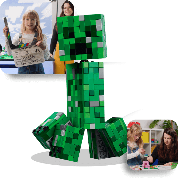 A LEGO Minecraft tower